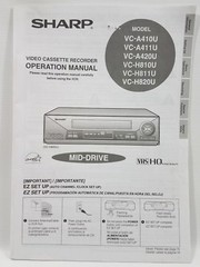 SHARP VHS Player Operating Instruction Manual VC A410U A420U H810U H811U H820U