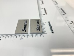 Sansui Speaker Badge Logo Emblem Custom Made Aluminum PAIR