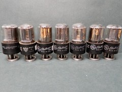 GE Set of 7 Lower Testing Gray Plate 6SN7 Vacuum Tubes 65% – 96% Gm