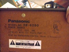 Vintage Panasonic AM FM Radio Model RE-6280 Faux Wood For Table/Shelf