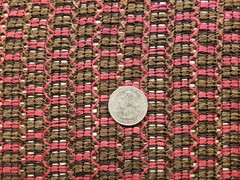 NOS 19 x 16″ Antique Radio Victrola SPEAKER Grille Cloth Fabric Vintage Red – C