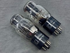 Matched Pair RCA 5V4G Rectifier Tubes Black Plates D Getters Tests Strong TV-7BU