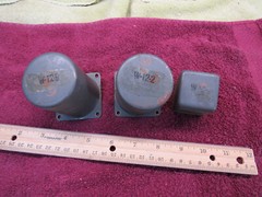 (2) SMALL TRANFORMERS + (1) CAPACITOR WESTERN ELECTRIC ERA UNKNOWN MAKER