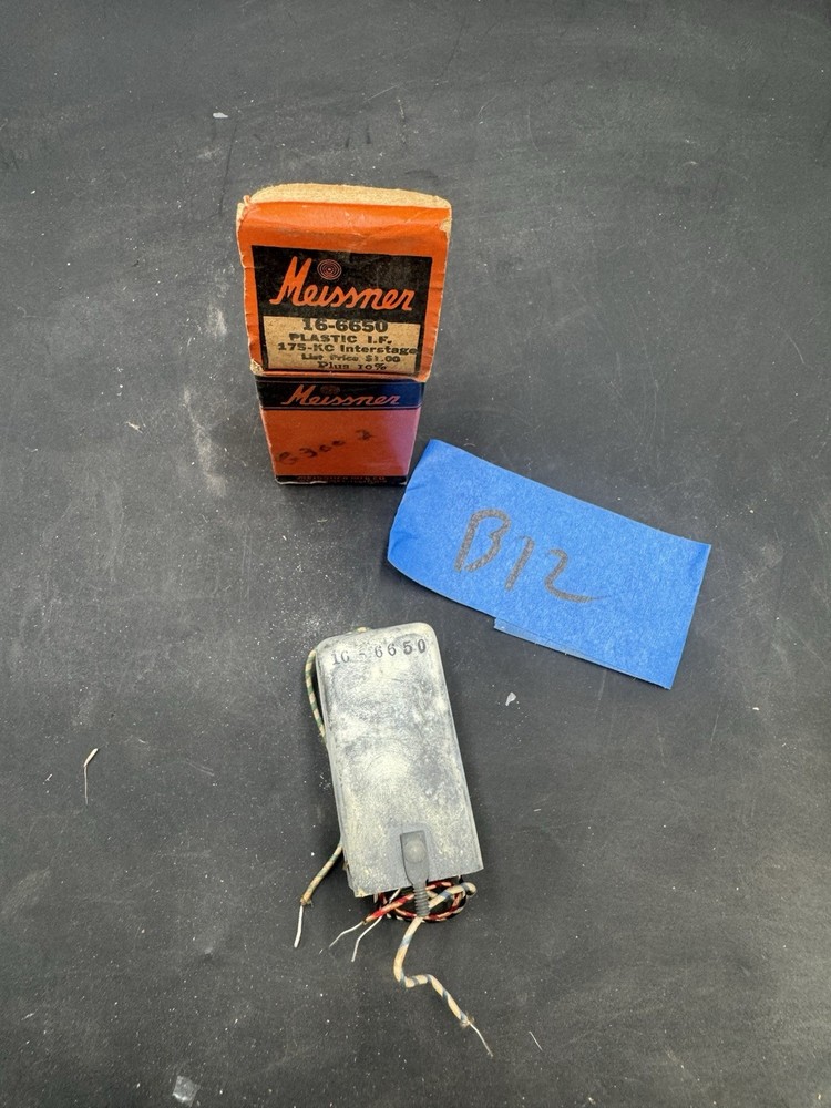 Meissner 16-6650 “Plastic” Interstage IF Transformer 175kHz Kc (Miller 112-K2)