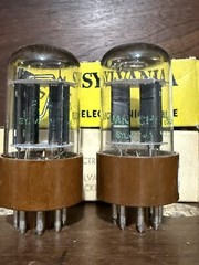 SYLVANIA JAN CHS 6SN7WGTA NOS TESTING MATCHED MILITARY SPEC PAIR