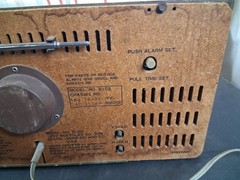 Vintage Sears Model 8021 AM/FM clock Radio w/ 8″ Black White Television