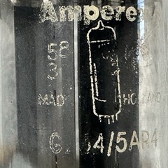 1958 AMPEREX BUGLE BOY 5AR4 GZ34 f31 x8D TUBE TV/7 AMPLITREX TESTED