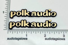Polk Audio Custom Made Incised Speaker Badge Logo Emblems Pair