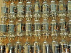 Vintage RCA 12AU7A PLATINUM GRADE Clear Top Preamp Tubes Matched Pair =6189 5814