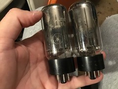 Pair Of Unknown Maker Japan 5U4GB Vacuum Tubes Tests Good