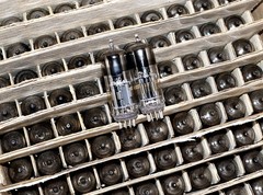 50pcs 6N6P = ECC99, E182CC Double Triode Tube NEVZ GOLD GRID Soviet 1980’s NEW