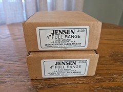 2VTG Jensen Speakers 4-8 OHM 4″ Full Range 5 Oz Magnet J1284 Parts Only Untested