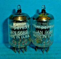 2 Amperex Jan 6688 E180F Tubes Tested