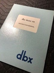 ✨DBX Model 165 Compressor / Limiter Owner / Technical Manual *Original*