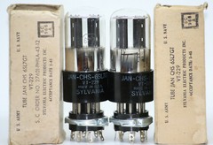 vt229 tube pair sylvania 6sl7gt 5691 ecc35 tung-sol nos nib valve rca gt wgt mil