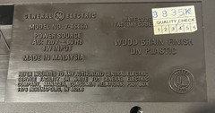 General Electric GE 7-4646A Digital AM/FM Radio Alarm Clock Wood Grain