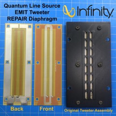 Infinity Quantum EMIT Tweeter AVA Repair Diaphragm • QLS-1 • QLS-2 • QLS-3 • NEW