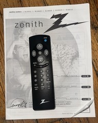 Vintage Zenith 13″ Color TV Model B13A02D Remote Antenna Guide Power Cord Tested