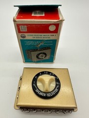 VINTAGE STEREO SPEAKER SELECTOR SWITCH WITH INSTRUCTION SHEET JAPAN