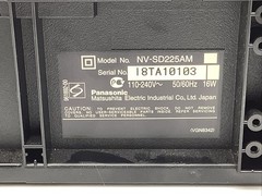 Panasonic NV-SD225AM Multisystem VHS Video Recorder VCR Tested No Remote