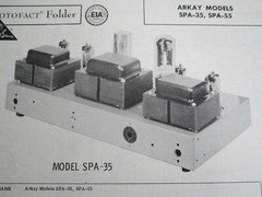 ARKAY SPA-35 & SPA-55 AMPLIFIER AMP PHOTOFACT