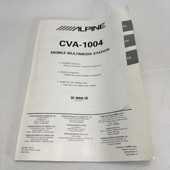 Alpine cva-1004 Owners Manual Book Guide Operating cva 1004 Flip Out Screen VTG