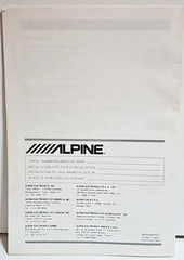 Alpine Model 7804 FM/AM CD Player Car Radio Owners User Manual Original