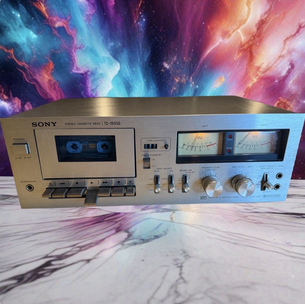 SONY TC-199SD Stereo Tape Deck Made in Japan High fidelity Tested Working Rare🎶