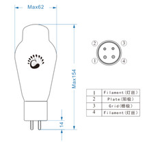 2pcs matched Pair PSVANE 2A3B HIFI series Vacuum Tubes replace 2A3 2A3C