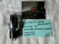 1276 Sylvania Tube (WESTERN ELECTRIC 205D SUB) ALTEC NOS Power Amplifier RARE