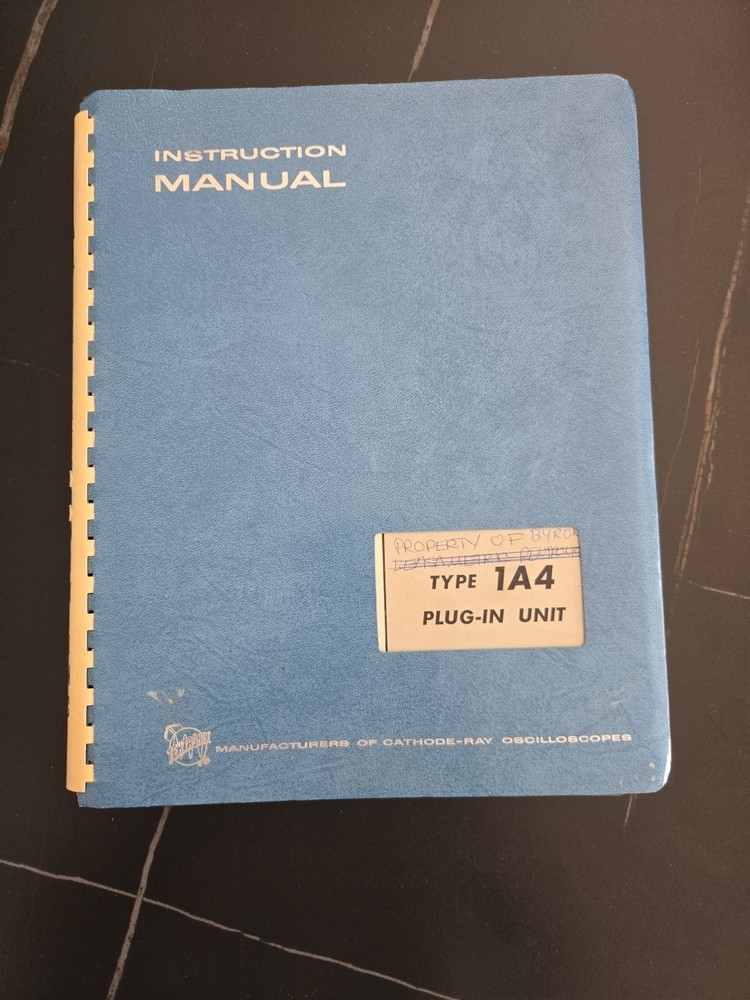Tektronix Type 1A4 Plug-In Unit Instruction Manual