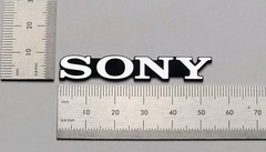 SONY PVM 2030 Television Badge Logo Label Custom Incised Acrylic With Adhesive