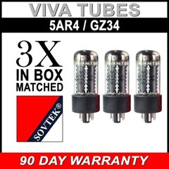Brand New In Box Matched Trio (3) Sovtek 5AR4 / GZ34 Vacuum Tubes – Auth Dealer