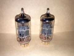 Tesla E88CC 6922 Tubes, Matched Pair, Tested, 1970’s, Matched Codes, Gold Pins