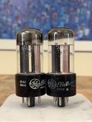 Pair Matched RCA GZ34 5AR4 Tubes Copper Lined Plates TV7 TESTED Near NOS LEVELS