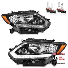 Halogen Headlights OE Replacement Amber Reflector | With High & Low Beam Bulbs