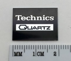 Technics Quartz Turntable Logo Badge For Dust Cover Custom Made Metal 20 x 15mm