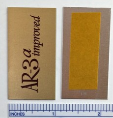 AR-3a improved Acoustic Research Speaker Badge Logo Emblem