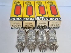 4x ECC88 / 6DJ8 audio tubes VALVO / PHILIPS – NOS – ECC 88 – 1965