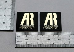 AR Acoustic Research Speaker Badge Logo – Premium Gold Pair With Adhesive