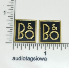 Bang and Olufsen B&O Speaker or Equipment Badges Engraved Brass Pair Custom Made