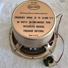 Vtg Soundcraftsmen 2640TX Fullrange Coaxial Speaker 26Hz – 22kHz w/12″ Woofer