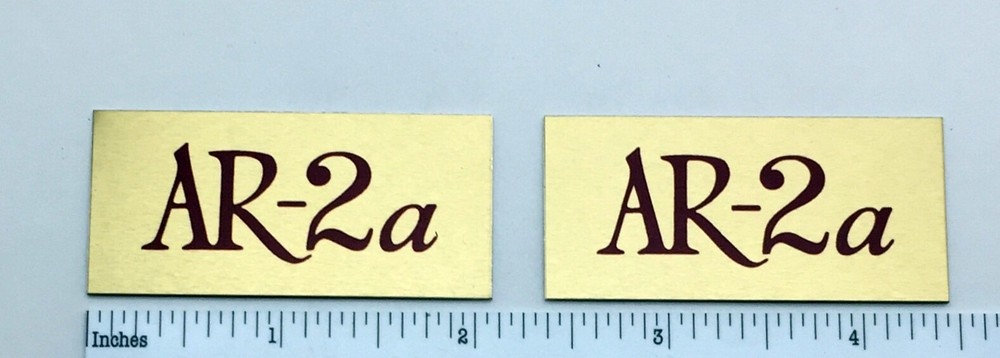 AR-2a Speaker Grill Badges Pair Custom Made Aluminum Free Shipping