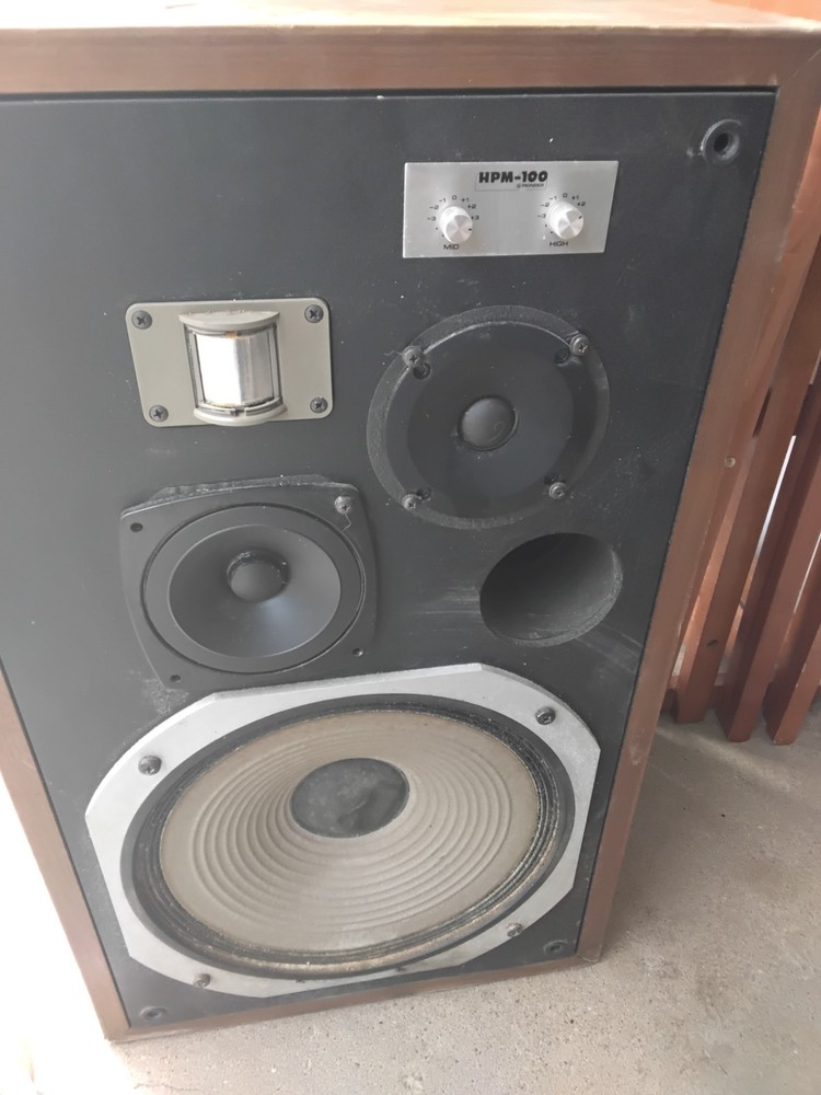 PIONEEPiHPN-r HPM-100 HPM 100 Vintage Speakers Pair Brown Wood Finish Home Audio