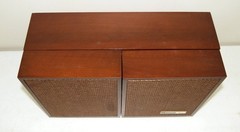 Nice!! Works!! Vtg MCM GE #T1025A AM/FM Stereo Tabletop Radio FOLDING SPEAKERS