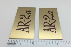 AR-2a Speaker Grill Badges Pair Custom Made Aluminum Free Shipping