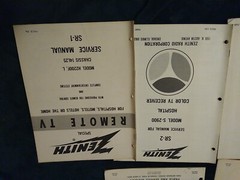 Vtg. Zenith Space Command TV Remote Control – Service Manuals & 3 Ring Binder