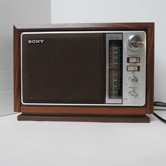 Vintage Sony ICF-9740W Radio AM FM Table Top Mid Century Simulated Wood Tested
