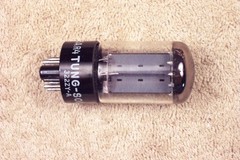 One, Tung Sol branded, Mullard made, 5AR4 GZ34, f32, 4-notch, Gt Britain, 1964