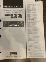 SANSUI RX-700 RX-700L RX-500 RX-500L Service Manual **ORIGINAL**